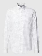 Koszule męskie - Koszula biznesowa o kroju slim fit ze wzorem na całej powierzchni model ‘Bari’ - miniaturka - grafika 1