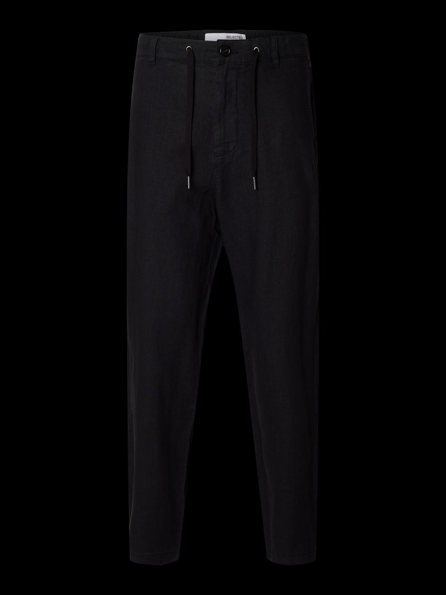 pantaloni uomo selected 16093546 slh180 relaxed cropped black