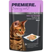 Mokra karma dla kotów - PREMIERE Fine Filets Kurczak i tuńczyk 48x100 g - miniaturka - grafika 1