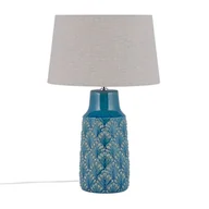 Lampy stojące - Beliani Lampa stołowa Lampa stołowa ceramiczna niebieska THAYA 235929 - miniaturka - grafika 1