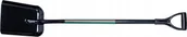 Łopaty i widły - Stalco Łopata z metalowym trzonem czarna do prac domowych 123 cm - miniaturka - grafika 1