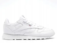 Buty sportowe męskie - Buty młodzieżowe Reebok Classic Leather białe skóra 100010471 37 - miniaturka - grafika 1