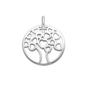 Naszyjniki - Drzewo ażurowe srebrne 2 cm - miniaturka - grafika 1