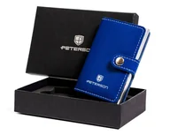 Etui na dokumenty i karty - Peterson Etui Skórzane Ptn Es-Blue - miniaturka - grafika 1