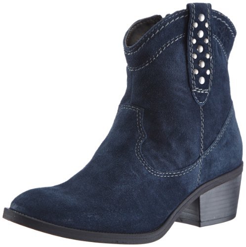 s.Oliver Damskie kozaki cowboy, niebieski - niebieski denim 802-41 EU