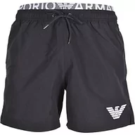 Kąpielówki męskie - Emporio Armani Swimwear Emporio Armani Man's bokserki męskie, z logo, czarne, 50, czarny - miniaturka - grafika 1