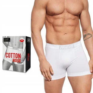 BOKSERKI męskie Gatta Cotton Boxer majtki z bawełny BIAŁE - L - Majtki męskie - miniaturka - grafika 1