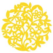 Obrusy i serwetki - Altom, Mata filcowa okrągła łąka, Żółty, 30 cm - miniaturka - grafika 1