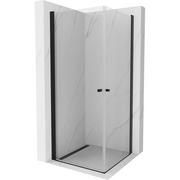 Kabiny prysznicowe - Mexen Pretoria Duo kabina prysznicowa uchylna 90x90 cm, transparent, czarna - miniaturka - grafika 1