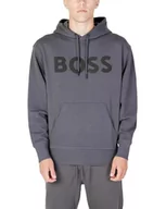 Bluzy męskie - BOSS WebasicHood męska bluza z kapturem, Dark Grey22., L - miniaturka - grafika 1