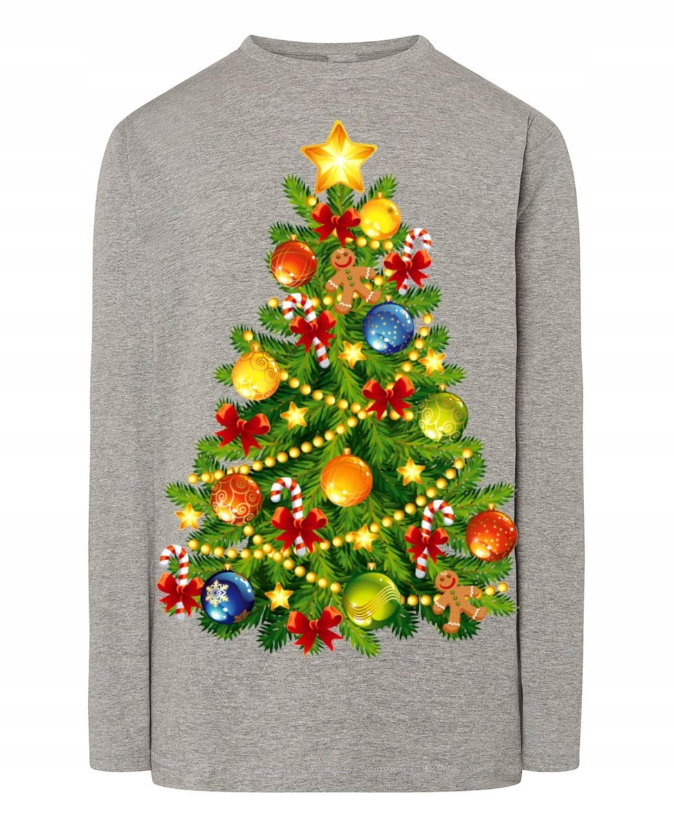 Longsleeve męski Świąteczna Choinka Idealny PREZENT r.3XL