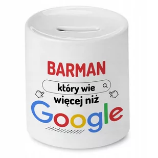Skarbonka Dla Barmana na Urodziny Imieniny Prezent z Nadrukiem ze Zdjęciem - Skarbonki - miniaturka - grafika 1