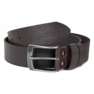 Paski - DZIKI DżINS PASEK SKÓRZANY MĘSKI BRĄZOWY PRAWDZIWA SKÓRA LICOWA Rozm 100 cm - miniaturka - grafika 1