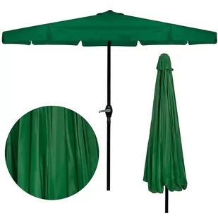 Parasol ogrodowy 410 cm składany duży na balkon taras zielony - Parasole ogrodowe - miniaturka - grafika 1