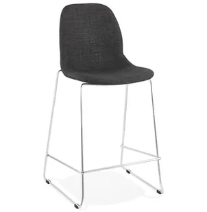 Kokoon Design Krzesło barowe Pablo Mini ciemnoszare nogi chromowane BS02630DGCH - Taborety i hokery - miniaturka - grafika 1