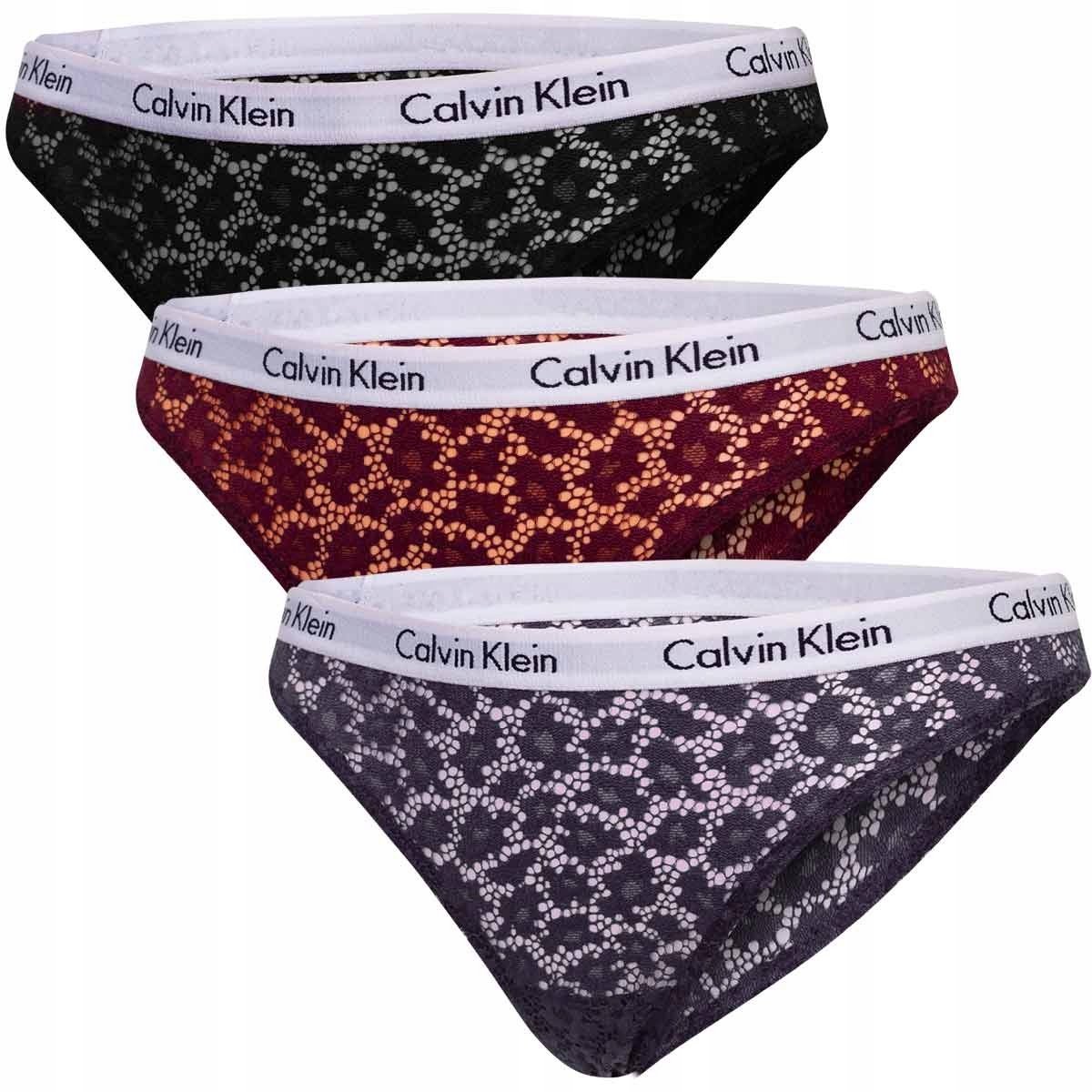 CALVIN KLEIN BIKINI DAMSKIE MAJTKI 3 PARY r.S