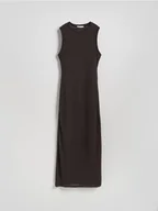 Sukienki - Reserved - Sukienka z dzianiny - ciemnobrązowy - miniaturka - grafika 1