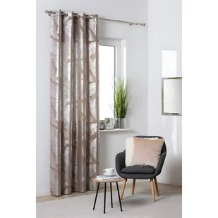 Zasłona z kółkami Vanua 140 x 260 cm taupe - Zasłony - miniaturka - grafika 1