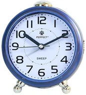 Zegary - Perfect Budzik BB08902 niebieski 8,5 cm drzemka podświetlenie cichy chód - miniaturka - grafika 1
