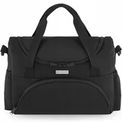 Torby i organizery dla mam - Torba do wózka dziecięcego czarna z zaczepami duża uniwersalna ZAGATTO - miniaturka - grafika 1