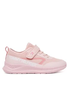 Tommy Hilfiger Sneakersy Low Cut Lace-Up/Velcro Sneaker T1A9-33990-1843 S Różowy - Buty dla dziewczynek - miniaturka - grafika 1