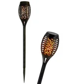 Lampy ogrodowe - Saska Garden Saska Garden pochodnia solarna tańczące płomyki 12 sztuk 12 LED SMD 7x7x49CM 1043272 - miniaturka - grafika 1