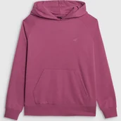 Bluzy damskie - Bluza Damska 4F Dresowa Sportowa Nierozpinana Z Kapturem Burgundowa 4FWAW25TSWSF1976 M Czerwony - miniaturka - grafika 1