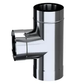 Akcesoria kominkowe - Adam Gas Trójnik Z Kolanem 100/150 90° - miniaturka - grafika 1