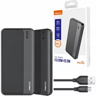 Powerbanki - SZYBKI MOCNY POWERBANK 10000MAH 22,5W 3A PD + KABEL RECCI - miniaturka - grafika 1