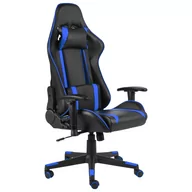 Fotele gamingowe - vidaXL Lumarko Obrotowy fotel gamingowy, niebieski, PVC 20479 - miniaturka - grafika 1
