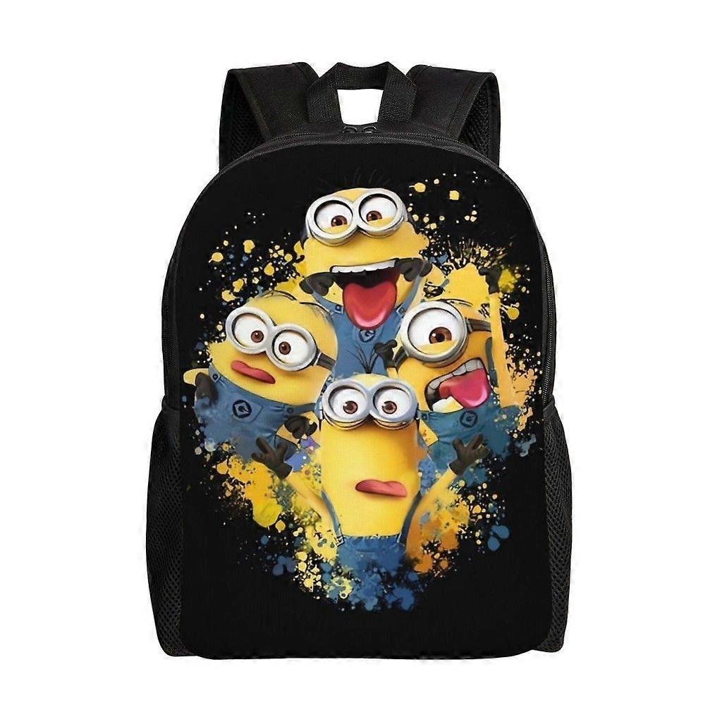 Minionki Wszechstronny plecak Zmywalny plecak szkolny w stylu casual Modna torba na komputer z tkaniny Oxford Unisex-hjka2512