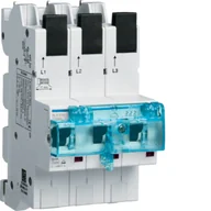 Bezpieczniki elektryczne - Hagar  SLS,50A,3bieg.,char.E,szyny 12x5/10 40mm - miniaturka - grafika 1