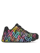 Buty dla dziewczynek - Skechers Sneakersy Uno Lite-Spread The Love 314064L/BKMT Czarny - miniaturka - grafika 1