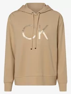 Bluzy damskie - Calvin Klein - Damska bluza z kapturem, beżowy - miniaturka - grafika 1