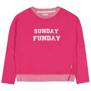 Różowa, dresowa bluza oversize S - Bluzy damskie - miniaturka - grafika 1