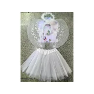 Stroje karnawałowe - Strój aniołka krzydełka ze spódniczką + aureolka - miniaturka - grafika 1