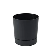 Donice - Donica z podstawką AURA 29,4 x 28 cm czarny - miniaturka - grafika 1