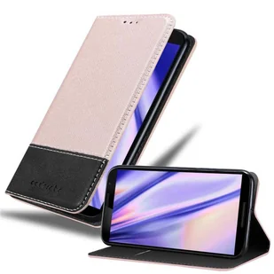 Etui Cadorabo na telefon komórkowy Motorola NEXUS 6 w kolorze ROSÉ GOLD BLACK z zapięciem magnetycznym, funkcją podstawki i kieszenią na karty Etui ochronne Etui Book Flap Style - Etui i futerały do telefonów - miniaturka - grafika 1