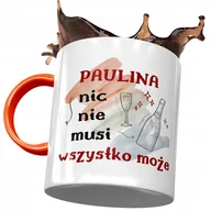 Kubki - Kubek Pomarańczowy Dla Pauliny Koleżanki Prezent z Nadrukiem ze Zdjęciem+ Opakowanie na prezent (wzór 01) - miniaturka - grafika 1