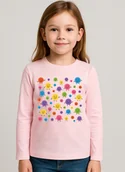 Koszulki dla dziewczynek - Koszulka na Dzień Kropki z długim rękawkiem dla dziewczynki - wzór kropeczki80 - miniaturka - grafika 1