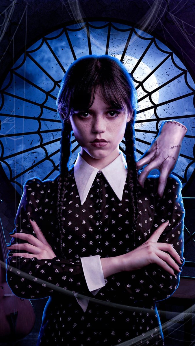 Naklejki na ścianę Wednesday Addams Family 90x60 cm #7