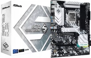 Płyta główna ASRock Płyta główna H670 Steel Legend s1700 4DDR4 DP/HDMI M.2 ATX H670 STEEL LEGEND - Płyty główne - miniaturka - grafika 1