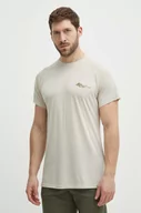 Koszulki męskie - Viking t-shirt sportowy Likelo kolor beżowy z nadrukiem - miniaturka - grafika 1