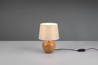 Lampy stojące - Luxor lampa stołowa 1-punktowa beżowa/imitacja ciemnego drewna R50621035 - miniaturka - grafika 1