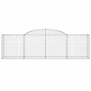 vidaXL Kosze gabionowe, 2 szt., 300x50x80/100 cm, galwanizowane żelazo - Ogrodzenia - miniaturka - grafika 5