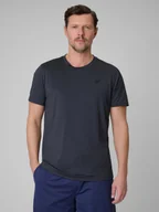 Koszulki sportowe męskie - 4F Koszulka treningowa regular szybkoschnąca męska - granatowa XXL - miniaturka - grafika 1