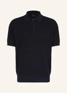 Brioni Koszulka Polo Z Dodatkiem Jedwabiu blau - Moda i Uroda OUTLET - miniaturka - grafika 1