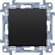 Wyłączniki światła i elektryczne - Łącznik świecznikowy do wersji IP44 (moduł) 10AX, 250V~, zaciski śrubowe, czarny mat !Posiada wkładkę uszczelniającą pod klawisze, SIMON10 - miniaturka - grafika 1