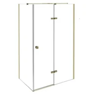 Kabiny prysznicowe - Złota prostokątna kabina prysznicowa 120x80 prawa Pixa Gold Besco - miniaturka - grafika 1