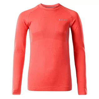 Koszulki i topy damskie - Koszulka termoaktywna Hi-Tec Karti Top Jr (kolor Czerwony, rozmiar 140/152) - grafika 1